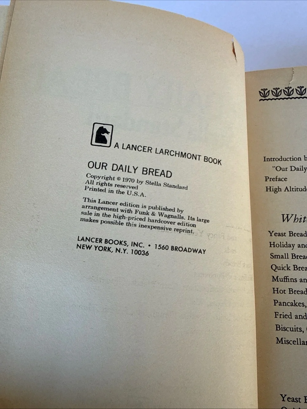 Our Daily Bread Cookbook - VTG bread recipes.
